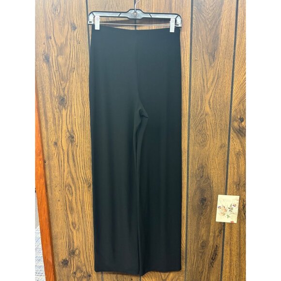 Sympli Black Wide-Leg Pants Size 6 Made In Canada Stretchy Lightweight Comfortab - Picture 2 of 3